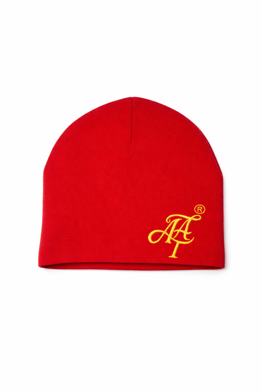 RED TRIPLE THREAT BEANIE