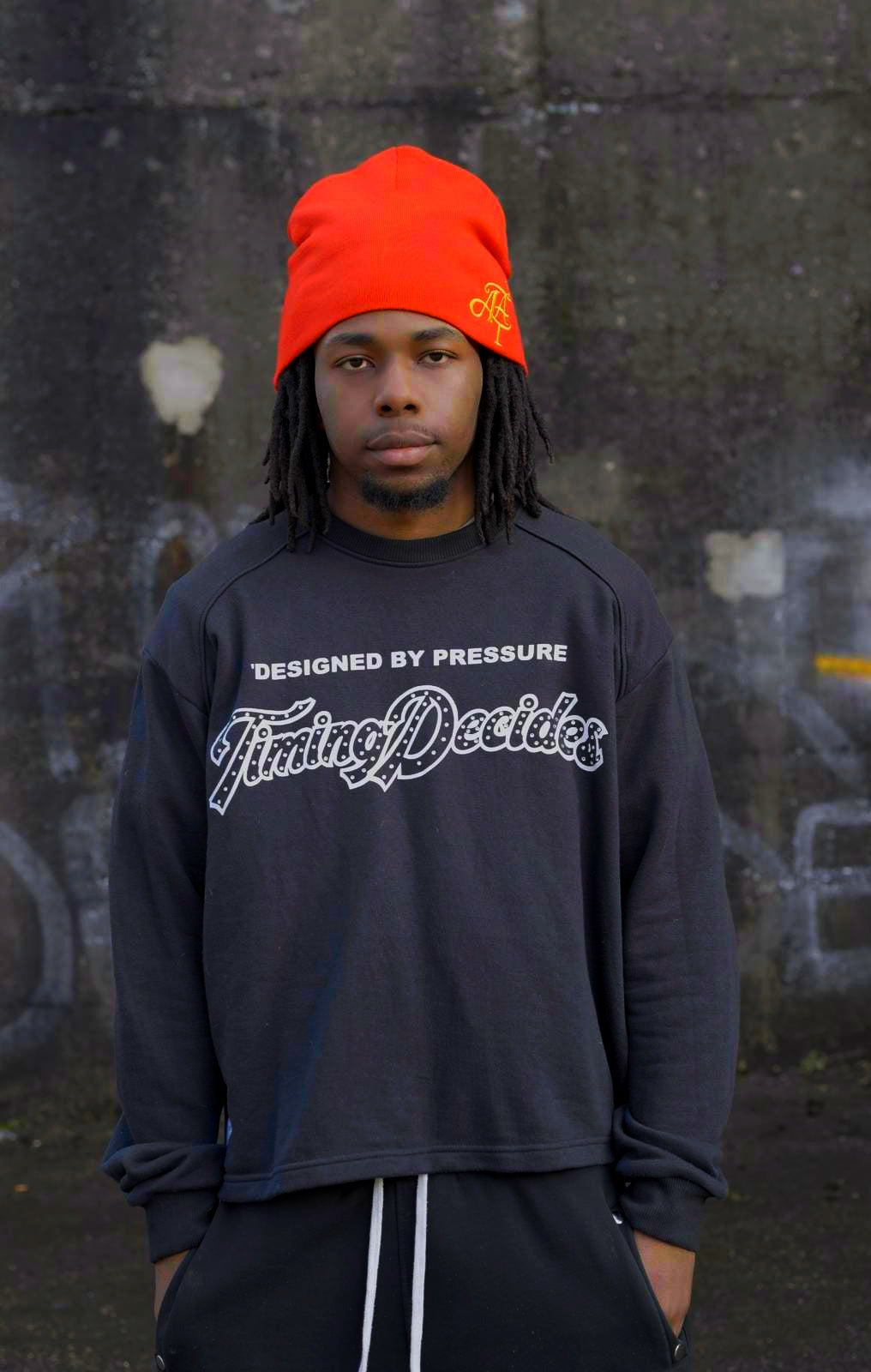RED TRIPLE THREAT BEANIE