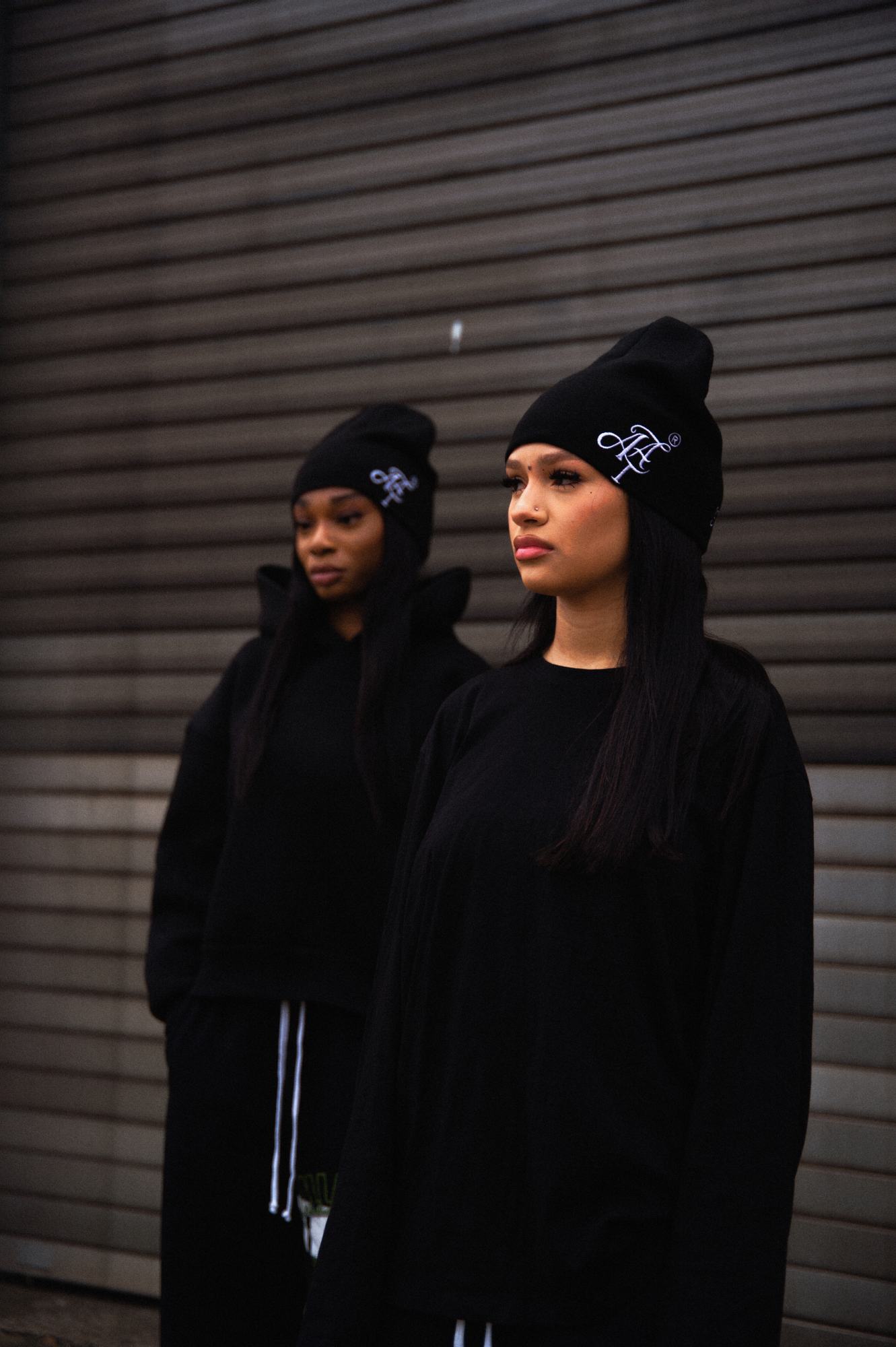 BLACK TRIPLE THREAT BEANIE